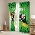 thumbnail image 3 of Homewish Gamepads Gamer Black Out Curtains for Female Men Adults,Geometric Honeycomb Hexagon Curtains Pack of 2 (42x63 Each),Video Game Bedroom Curtains,Super Cozy Room Decor, 3 of 6