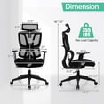 thumbnail image 3 of Costway Ergonomic Office Chair Adjustable Desk Chair Breathable Mesh Chair Black, 3 of 10