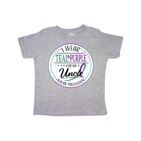 

Inktastic Suicide Prevention- I Wear Teal and Purple for My Uncle Gift Toddler Boy or Toddler Girl T-Shirt