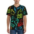 thumbnail image 4 of Haiem Hip Hop Hipster Baseball Jersey Button Down Shirts Sports Uniforms Men Women Jersey(Play Game Start,Medium), 4 of 9