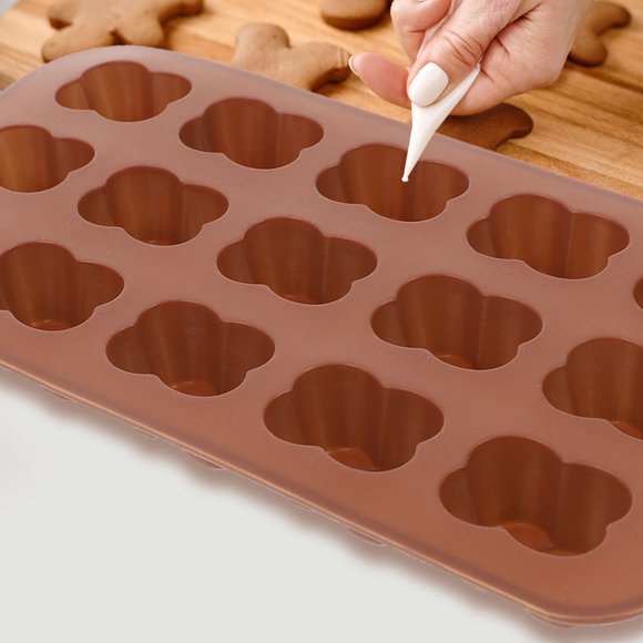 IFANLANDOR Animal Pattern Silicone Candy Mold Coffee Color Easy Release Baking Mold