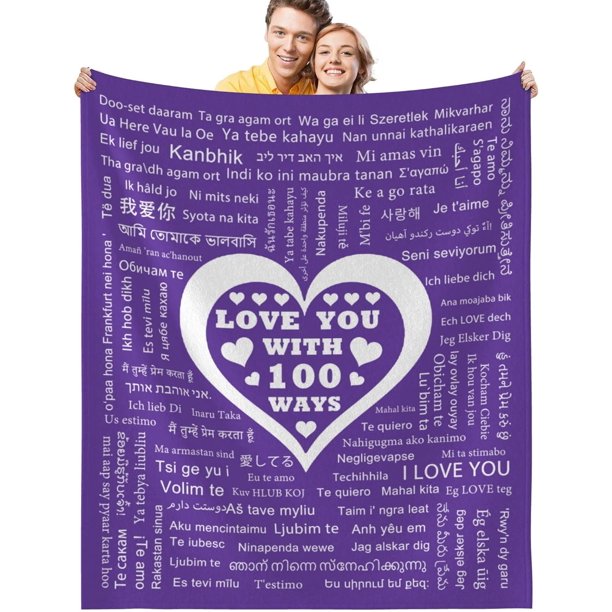 LHSHID Anniversary Wedding Gifts Blanket Flannel Soft and Comfortable Anti static Bed Sofa Blanket 60x80in