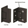 thumbnail image 2 of CRL GEN3440RB Oil Rubbed Bronze Adjustable Wall Mount Offset Back Plate Hinge, 2 of 8