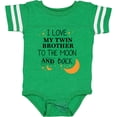 thumbnail image 3 of Inktastic I Love My Twin Brother to the Moon and Back Boys or Girls Baby Bodysuit, 3 of 5