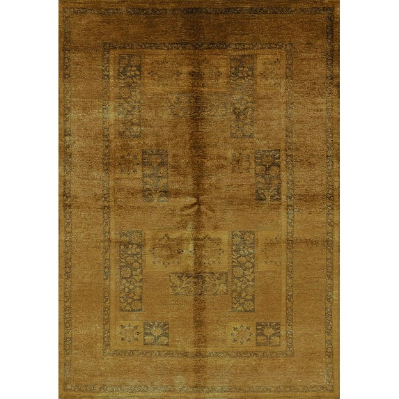 Ahgly Company Machine Washable Indoor Rectangle Oriental Turquoise Blue Industrial Area Rugs, 2' x 5'