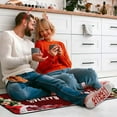 thumbnail image 6 of Christmas Kitchen Rugs Set of 2 Kitchen Floor Mats Non-Slip Backing Kitchen Mat Xmas Decorative Washable Doormat Runner Rug 17"x47.2"+17"x30" Merry Christmas Decorations, 6 of 6