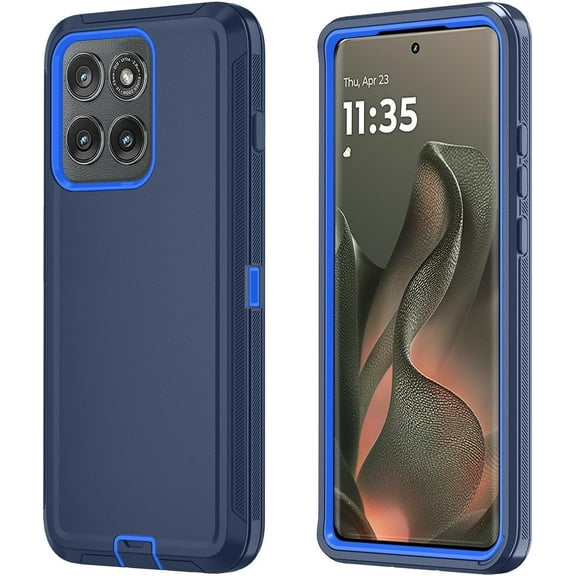 HCTian Phone Case for Motorola Moto Edge 5G 2025 Case, Heavy Duty Shockproof & Dropproof 3-Layer Cover Phone Case for Moto Edge 2025