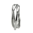 thumbnail image 3 of High polished Stainless Steel Interlocking Ring for Women Minimalist Theme No Stone Stone Color Style TK3743 Size 5, 3 of 4