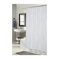 thumbnail image 2 of Cologne Fabric Shower Curtain with Poly Taffeta Flocking - White/Spa Blue, 2 of 2