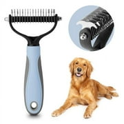 acdanc  Dog Shedding Brush Double-Sided Undercoat Rake Deshedding Grooming Tool Comb for Pets & Cats