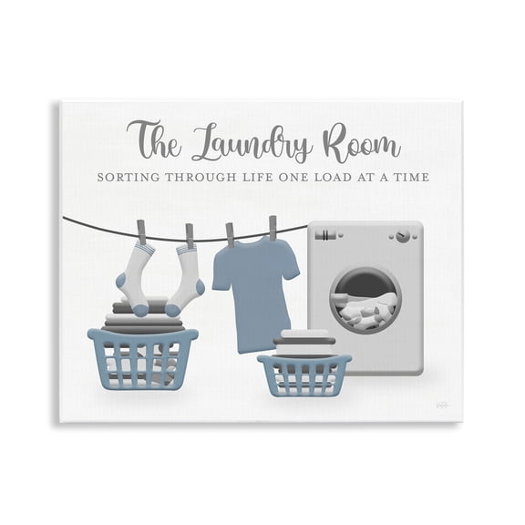 Stupell Industries Laundry Sorting Through Life Quotes and Sayings Painting Unframed Art Print Wall Art, 14 x 11