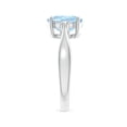 thumbnail image 2 of ANGARA Natural Tapered Shank 1.5 ct Aquamarine Ring with Diamond Accents in 14K White Gold for Women (Size-9x7mm) | March Birthstone, Anniversary, Jewelry Gift for Women | Natural Aquamarine Ring, 2 of 7