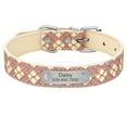 thumbnail image 3 of Beirui Personalized  Soft Leather Dog Collar Custom Engraved Name ID Tag Adjustable S-XL, 3 of 9