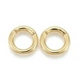 thumbnail image 2 of 20pcs Brass Twister Clasps Long-Lasting Ring golden 10x2mm Inner Diameter: 6.5mm, 2 of 2