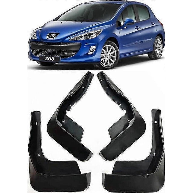 Genuine Front & Rear Splash Guards Mud Flaps For 2007-2013 Peugeot 308 Hatchback