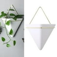 thumbnail image 3 of colgante de pared de cerámica triangur, para interior y exterior, decoración del hogar para flores, hierbas, , pntas Macarena  Jardinera colgante, 3 of 7