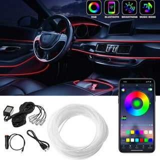 118 Inch Neon Car Led Strip Light RGB USB Ambient Led Lighting Kit With  Fiber Optic For Car Interior Accessories Center Console Dashboard Strip  Lights