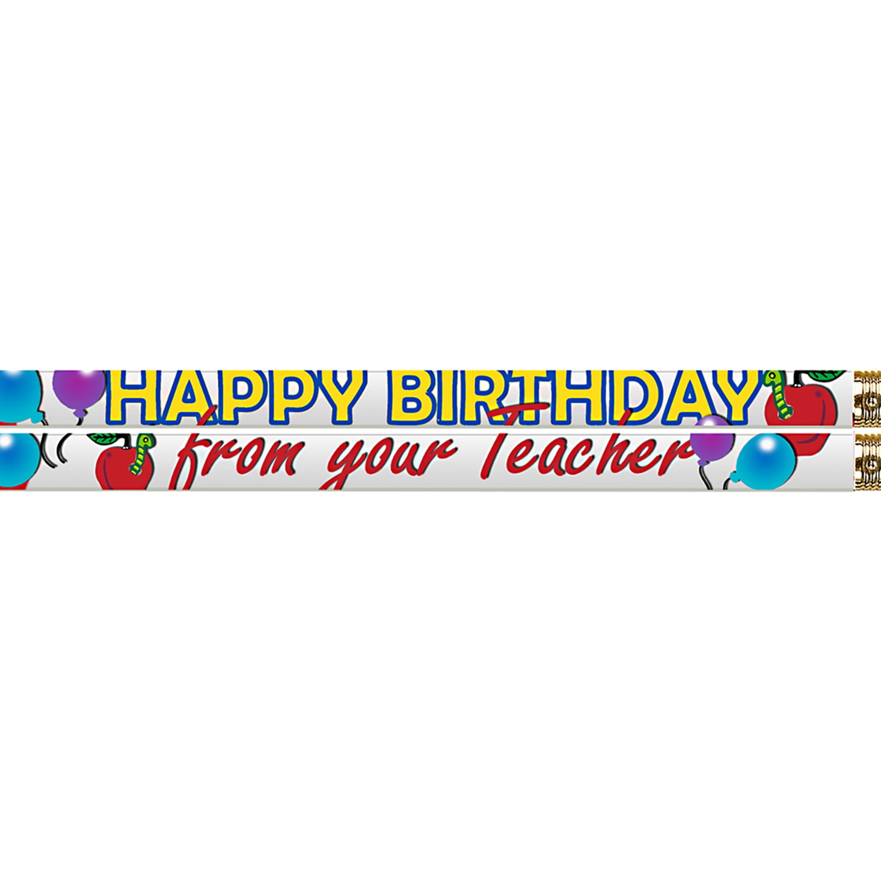 Musgrave Pencil Company Happy Birthday From Your Teacher Motivational Pencil, Pack of 144