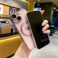 thumbnail image 4 of for iPhone 15 Case Magnetic Clear with Camera Lens Protector MagSafe Electroplated Silicone Dust-Proof Net Shockproof Protective Phone Case Cover 6.1 Inch - Pink, 4 of 12