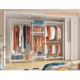 thumbnail image 3 of 725LBS Capacity Clothes Rack，Adjustable Heavy Duty Garment Racks 13.9" D x 70.6" W x 77" H, 3 of 9