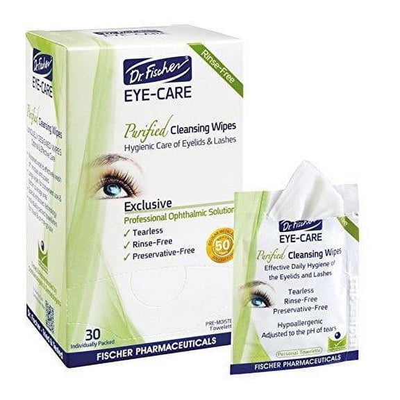 Dr. Fischer Purified & Hypoallergenic Eyelid Wipes, 30 Wipes