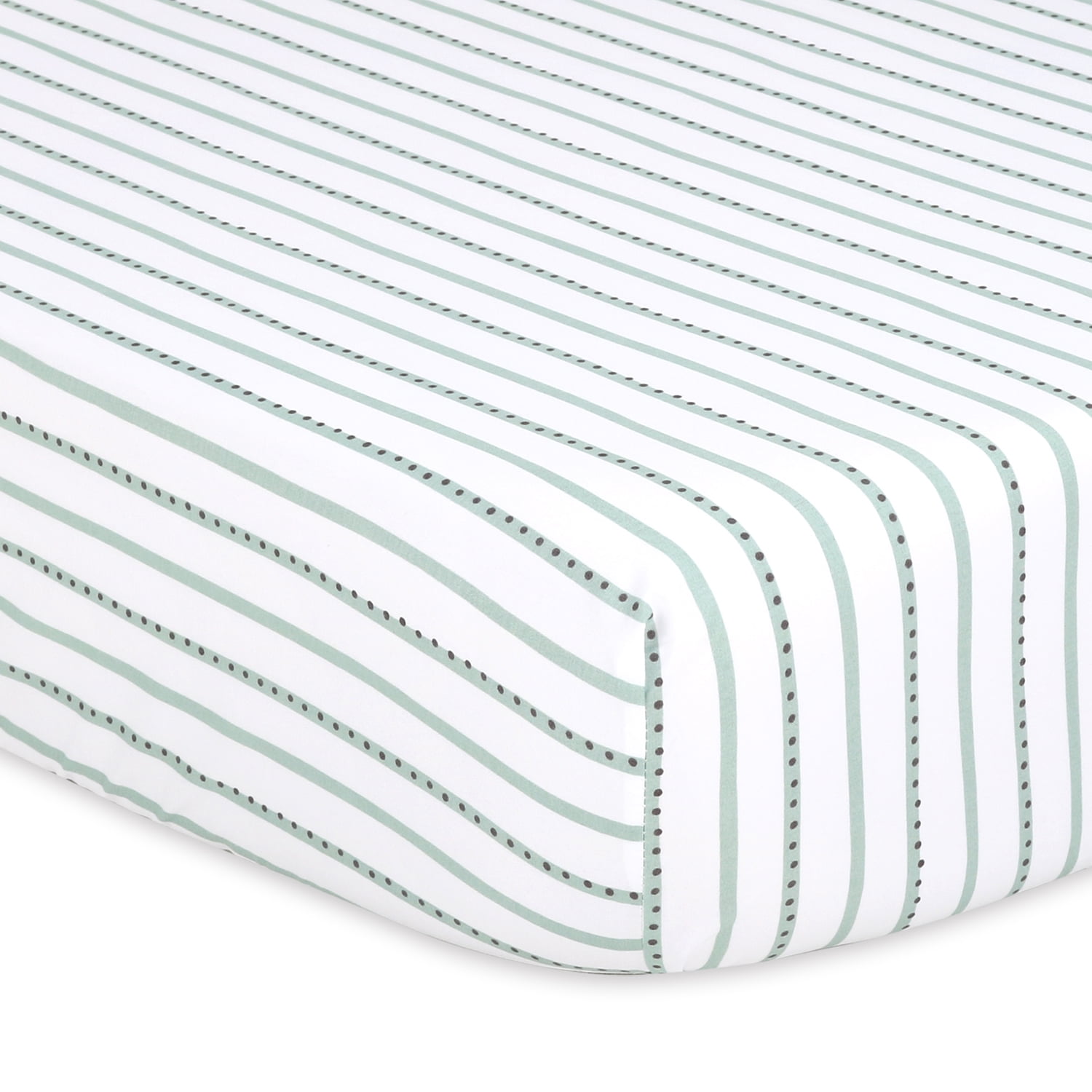 The Peanutshell Celestial Stars and Elephant Fitted Crib Sheets, Unisex 8-Pack Set, Grey, Green