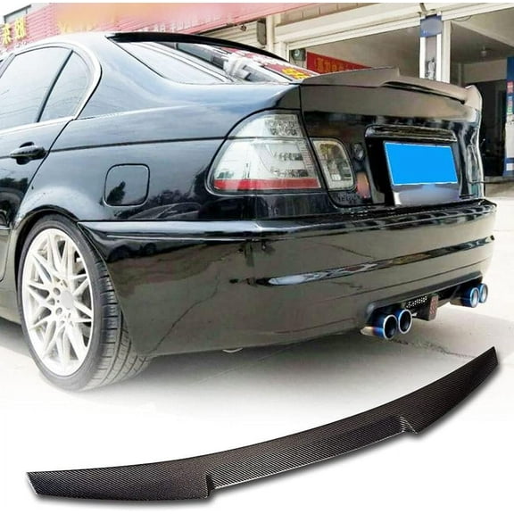 Carbon Fiber Rear Trunk Spoiler Compatible With BMW 3 Series 4-Door E46 Sedan 1998-2005 316i 318i 320i 323i 325i 328i 330i M3 4 Door