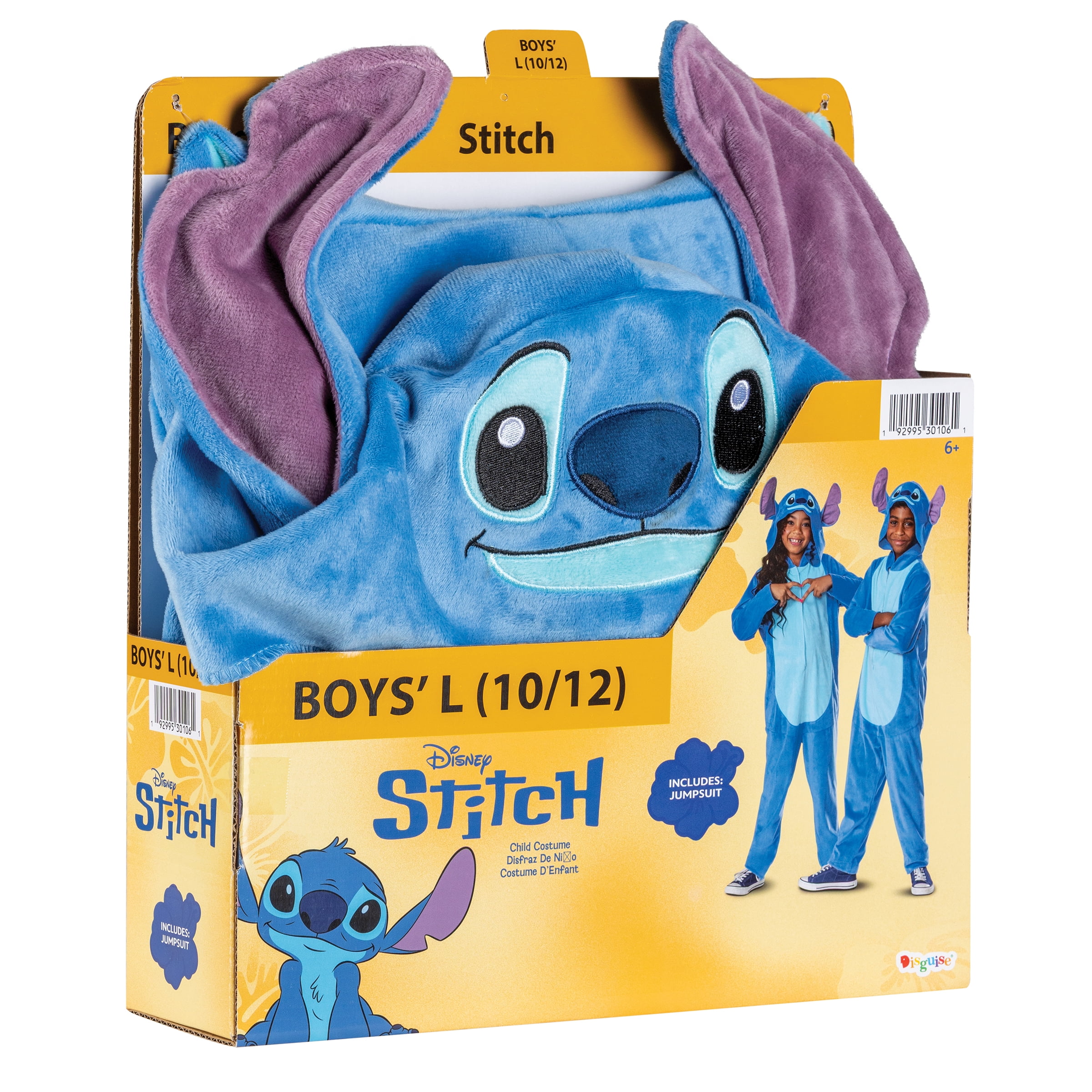 Disney Lilo & Stitch 'Stitch' Halloween Costume for Children, Boys Size L (10/12), by Disguise