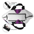 thumbnail image 4 of Fotbe Purple Black Plaid Bolsa Tote Estética de Lona con Estampado para Mujer - Bolsa Reutilizable de Hombro Casual para Vacaciones, Compras, Trabajo y Gimnasio, 4 of 8