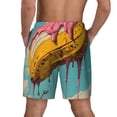 thumbnail image 4 of Goofa Melting Banana Fantasy Printed Men's Swim Trunks Board Shorts Quick Dry Mens Swimming Trunks with Compression Liner,Breathable Fit Hawaii Beach Shorts-Medium, 4 of 9