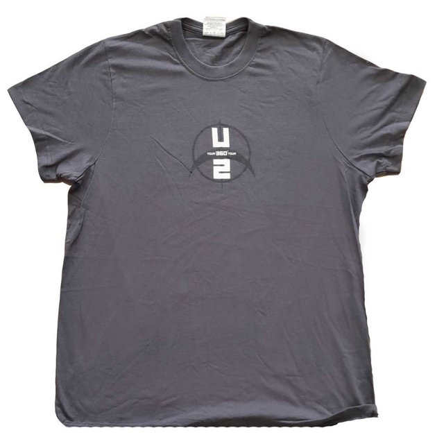 U2 Adult 360 Degree Tour Nice 2009 Back Print T-Shirt