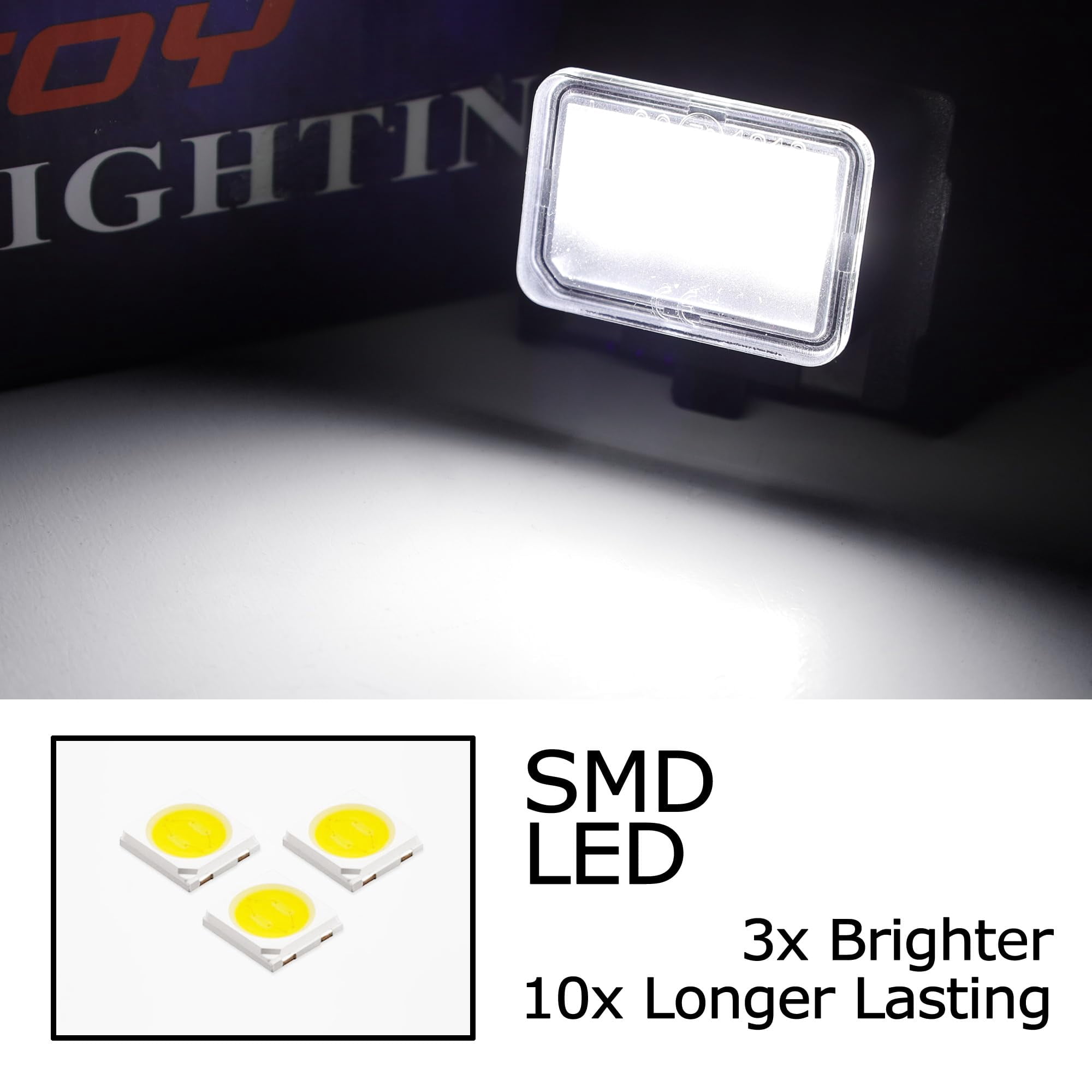 Xenon White 3-SMD LED License Plate Light Kit For Mercedes-Benz W205 C-Class, W213 E-Class, W222 S-Class, W218 CLS-Class, etc