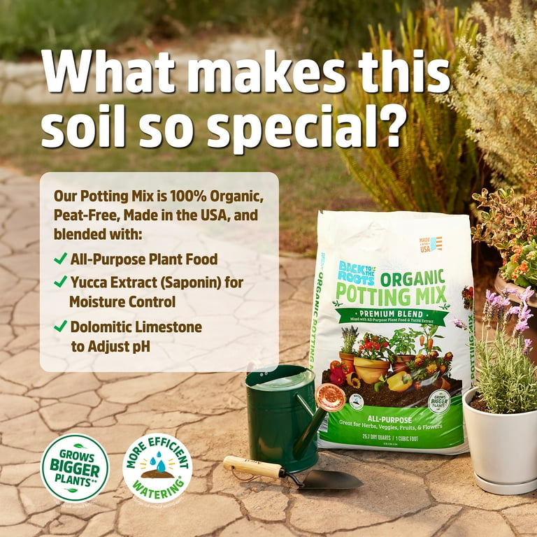 Back to the Roots Organic Soil Growing Potting Mix Pallet, 60 1 Cu. ft.  Bags, 1900lb - Walmart.com
