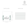 thumbnail image 5 of Koyal Wholesale Wedding Day Gift with Envelopes Set of 8 Frosted Green Leaves To My Bridesmaid On My Wedding Day, 5 of 5