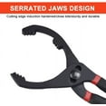 thumbnail image 4 of LYTIVAGEN  Oil Filter Pliers Oil Filter Wrench Adjustable Oil Filter Strap Wrench Removal Tool with Non-Slip Handle Oil Filter Wrench Long Handle Grip Oil Filter Pliers Set, 4 of 7