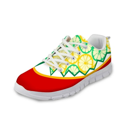 

Spring Cartoon Designs Women Low Top Sneakers Fruit Style Creative Ladies Stylish Mesh Flats Shoes Breathable Lace-up