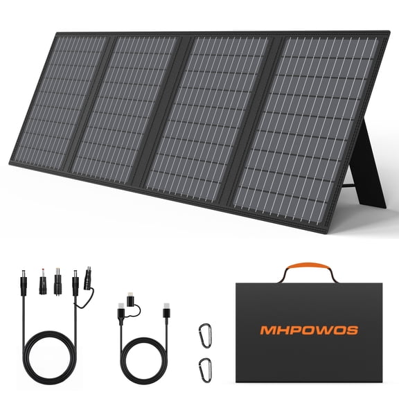 MHPOWOS Solar Panel 60 Watt USB Solar Charger for Outdoor Camping Backup Powerstation iPhone iPad