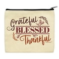 thumbnail image 2 of ThisWear Fall Decorations for Home Grateful Blessed Thankful Fall Theme Word Art Makeup Bag, 2 of 3