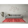 thumbnail image 3 of Ahgly Company Indoor Round Oriental Red Industrial Area Rugs, 6' Round, 3 of 4