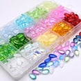 thumbnail image 2 of 30/60 cuentas de vidrio checas con forma de gota de agua de 8 x 14 mm, accesorios de joyería para bricolaje, cuentas sueltas de vidrio con forma de gota de agua para hacer joyas y collares, 2 of 5