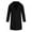 Black, variant on IROINNID Men's Long Sleeve V-Neck Woolen Notch Lapel Mid-Long Coat Solid Color Casual Winter Turndown Keep Warm Single-breasted Windbreaker Coat