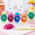 thumbnail image 2 of Visland Student Pencil Sharpener 3 in 1 Watch Shape Random Colors Pencil Cutter with Reel Eraser Brush, 2 of 7