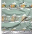 thumbnail image 1 of Soimoi Viscose Chiffon Fabric Floral,Clouds & Cat Kids Print Fabric by The Yard 42 Inch Wide, 1 of 1