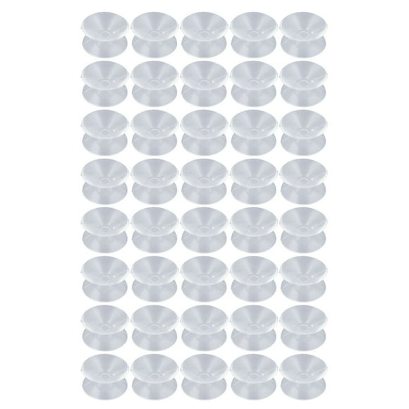 Unique Bargains Home Rubber Double Sided Wall Window Glass Mirror Suction Cups Sucker Pads 40pcs
