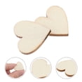thumbnail image 3 of OUNONA Heart Shaped Wood Slices for DIY Crafts and Decoration Smooth Finish Natural Khaki Color 20mm 3mm, 3 of 6