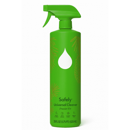 Safely Universal Cleaner–Frasier Fir Scent-Plant-Based Multi-Purpose Spray|Bleach-Free,Safe for Family & Pet|Tough on Messes,Gentle on Surfaces|All Purpose Cleaner, 28oz