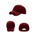 thumbnail image 5 of UTSJKR Plush Fluffy Baseball Cap for Men Women Winter Thick Plush Peaked Hat Faux Fur Duck Tongue Caps Warm Ear Protection Bonnet Red, 5 of 5