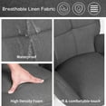 thumbnail image 6 of Modern Upholstered Dining Chairs, Kitchen Chairs with Wood Legs, High Back Dinning Chair for Kitchen, Dining Room, Living Room, Restaurant, Dark Gray, 6 of 7