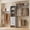 Gray, variant on Homieasy 20.2 - 120 '' W Closet System with Wooden Drawers and Hanging Rods(cut To Fit), White