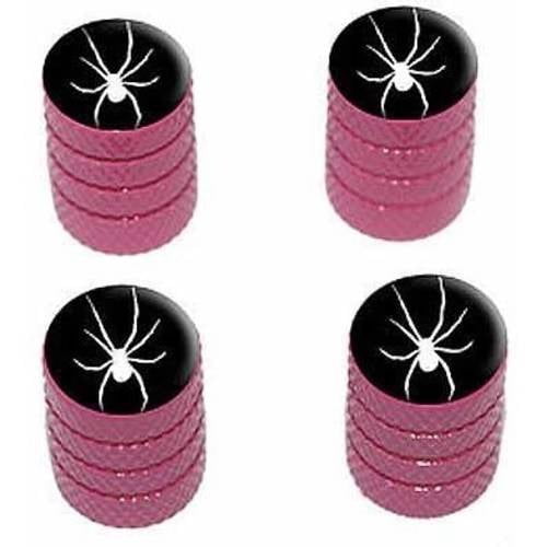 Zebra Print Black Red Tire Rim Wheel Aluminum Valve Stem Caps, Multiple